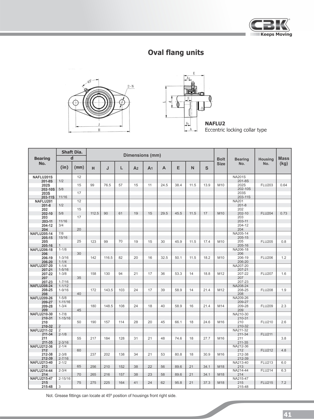 CBK BEARINGS | Ductile iron oval flange units | Ball bearings Units ...